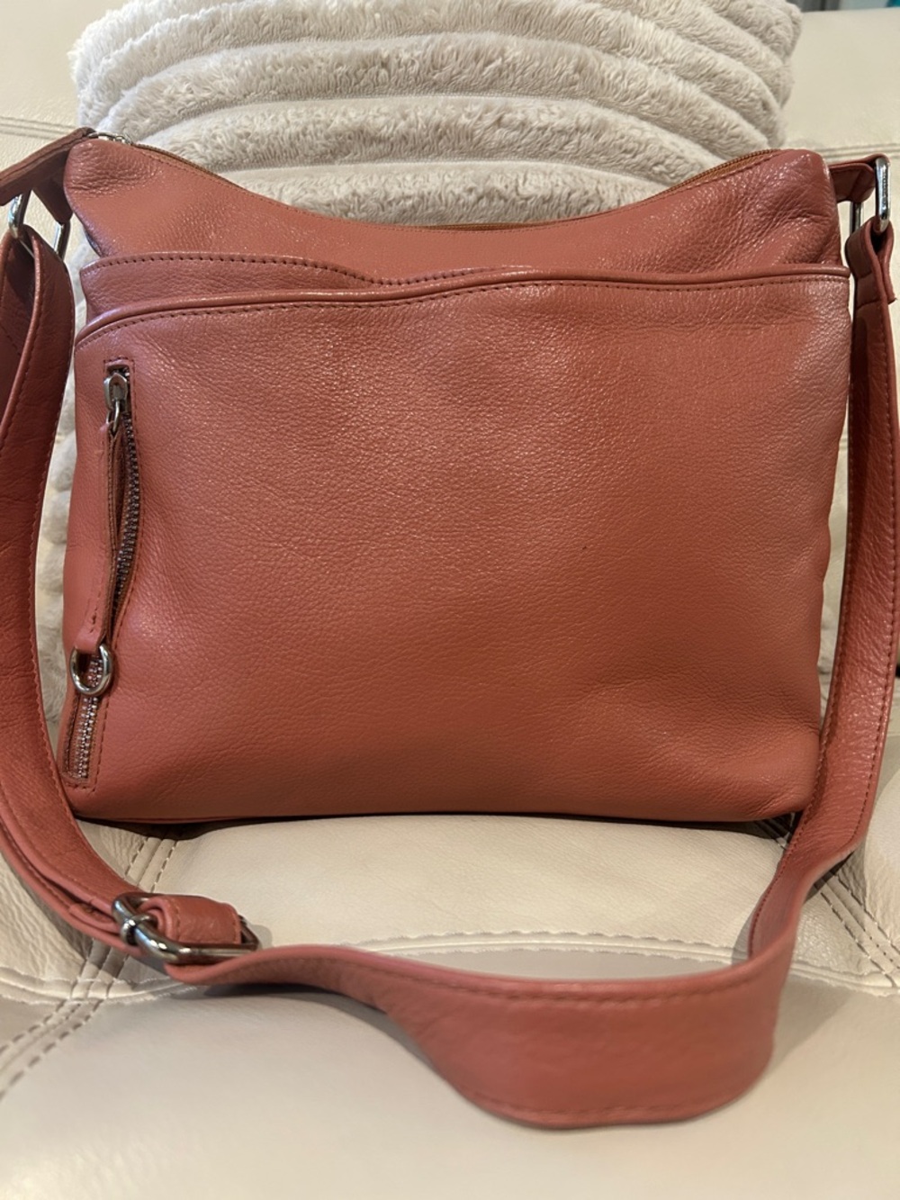 Great American Leatherworks Soft Leather Crossbody Bag in Terracotta
